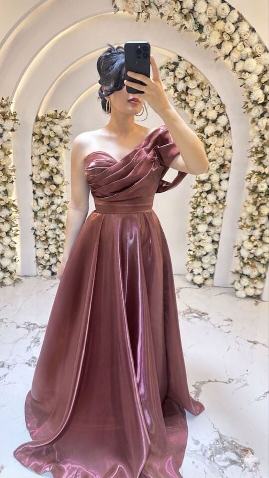 GÜL KURUSU TEK KOL SATEN A-KESİM ABİYE 40