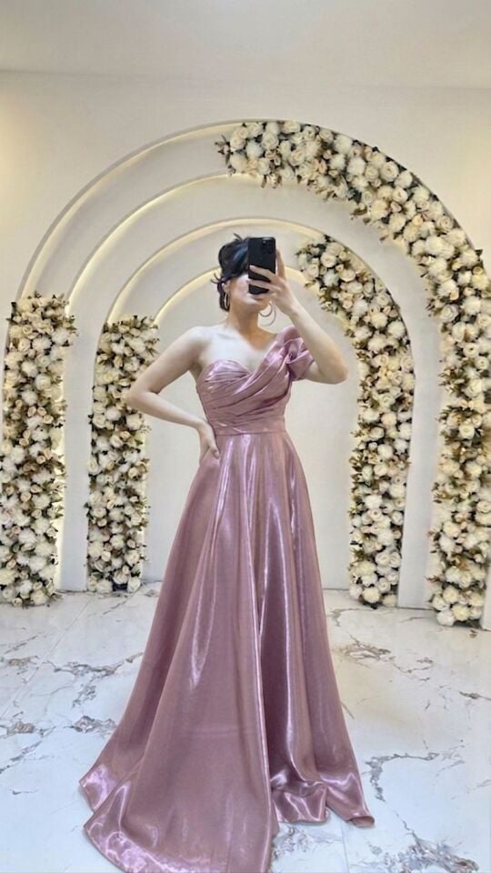 TOZ PEMBE TEK KOL SATEN A-KESİM ABİYE 36