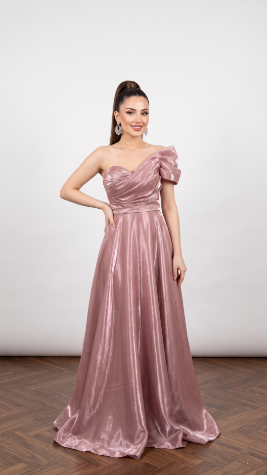 TOZ PEMBE TEK KOL SATEN A-KESİM ABİYE 42