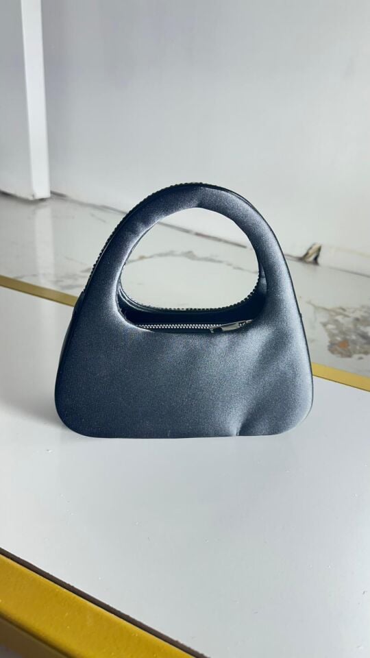 Siyah Taşlı Abiye Çantası