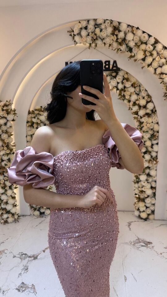 TAŞLI BALIK PUDRA PEMBE  ABİYE 44