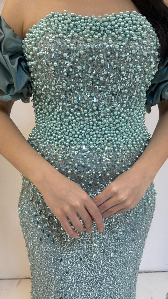 TAŞLI BALIK YEŞİL ABİYE 44