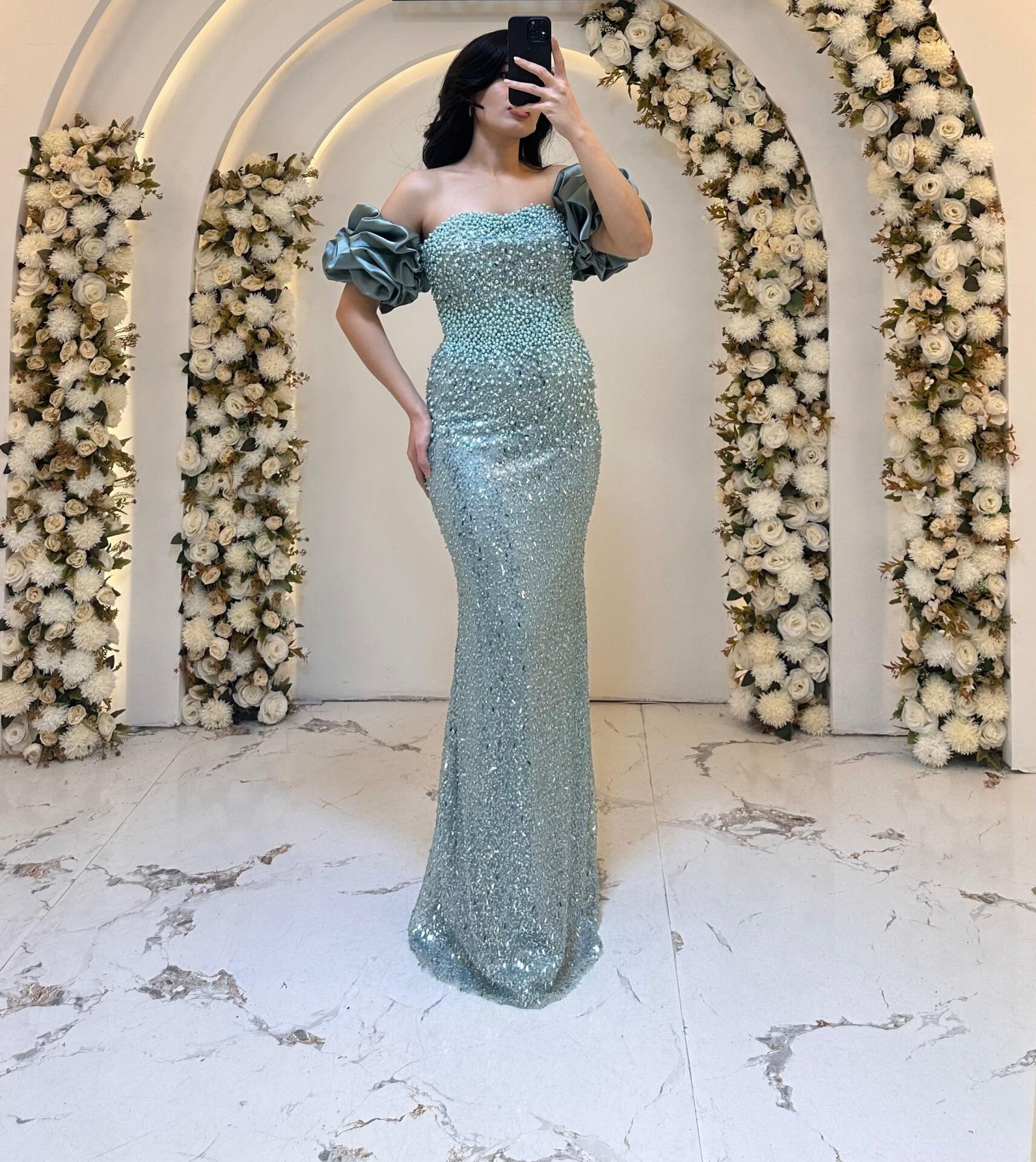 TAŞLI BALIK YEŞİL ABİYE 44