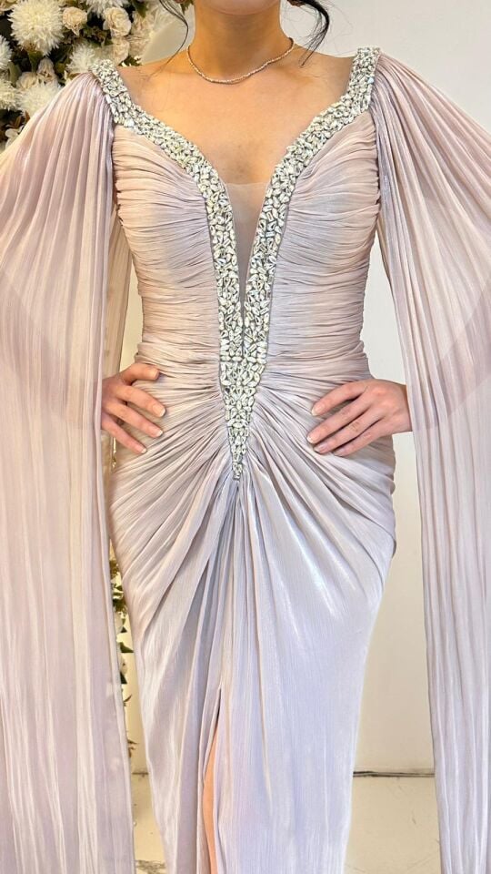 LİLA PELERİN KOL ABİYE 44