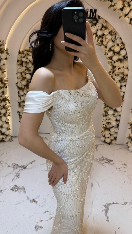 BEYAZ  ELORA ABİYE 44