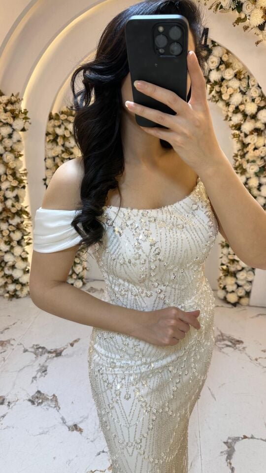 BEYAZ  ELORA ABİYE 38